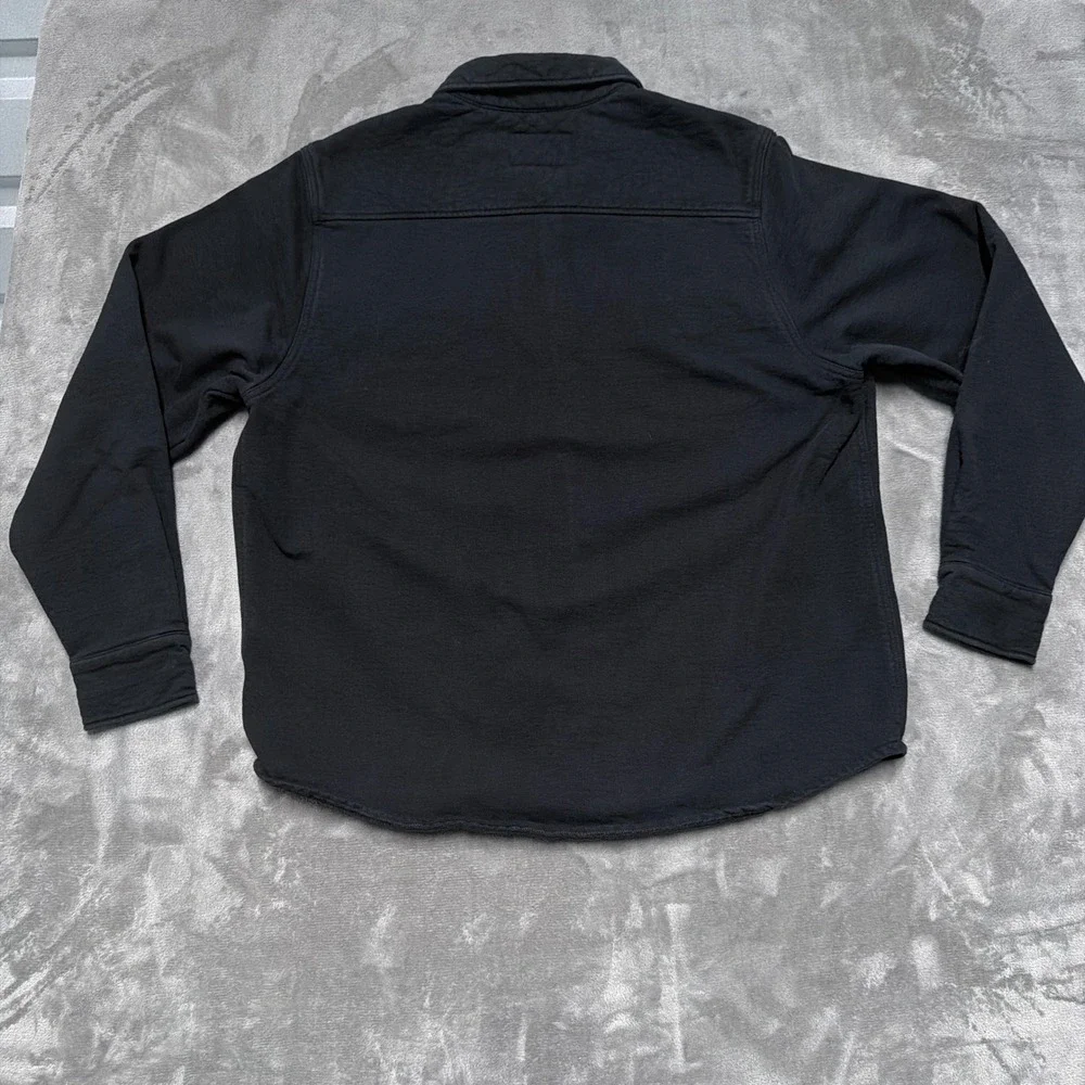 American Giant Redwood Shirt Jacket Mens XXL Black Overshirt Snap Front Workwear